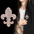 Flower Crystal Two Designs Metal Brooch Pin 5.5 x 4.4 cm view 3