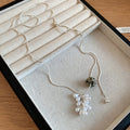 Delicate Grape Cluster Necklace with Pearl Bead Charms view 8