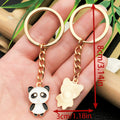 Cartoon Panda Enamel Chain Keychains in 8 Playful Poses view 5