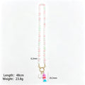 Painted Fish And Pearl Look Star Charm Beaded Necklace view 7