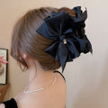 Large Satin Bow Rhinestone Hair Claw Clips 2 Colors view 4