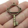 Ringed Planet Open Frame Charm In Antique Bronze And Antique Silver For Jewelry Making view 3