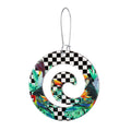 Silver Tone Tropical Bird Print Acrylic Spiral Kidney Wire Earrings view 5