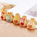 Pearl Heart Fortune Pouch Keychains in Eight Pictured Enamel Colors view 4
