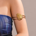 Sea Shell and Starfish Open Cuff Bangles in Two Metal Tones view 2