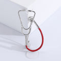 Stethoscope Brooch in Six Gold Silver and Tube Colors view 7