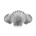 Three Shell Brooch In Ridged Silver And Gold Tone Finishes view 2