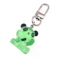Translucent Glow Panda Resin Clip Keychains in Six Colors view 5