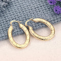 Irregular U Shape Hoop Earrings in Gold-Tone Metal Jewelry view 2