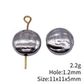 Smooth Irregular Round Flat Spacer Bead Metal Jewelry Making Component view 3