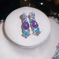 Crystal Enamel Teardrop Earrings Statement Necklaces view 6