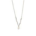 Gold Pearl Bead Strand and Silver Twisted Wave Pearl Necklace view 5