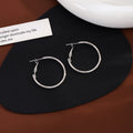 Nine Size Gold and Silver Classic Thin Hoop Earrings view 3