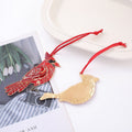 Rhinestone Cardinal Bird Hanging Ornament Red Cord Four Styles view 4