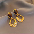 Brown and Gold Tone Earrings in 30 Assorted Styles view 7