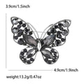 Openwork Butterfly Rhinestone Brooch Purple Champagne Black view 8