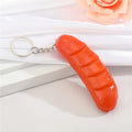 Realistic Faux Barbecue Meat Split Ring Keychains in Three Styles view 5
