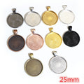 Round Pendant Tray Settings in Multiple Sizes and Finishes view 3