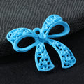 Filigree Cut-Out Bow Charm Pendant Painted Alloy Five Colors view 3