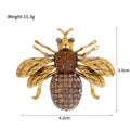 Gold Tone Bee Crystal Three Designs Metal Brooch Pin view 2