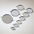 Round Double Loop Pendant Trays Jewelry Making Components view 6