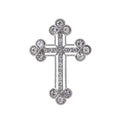 Silver Tone Cross Metal Brooch Pin for Jackets and Lapels view 1