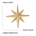 Eight Point Star Brooch In Smooth Gold And Silver Tones view 5