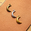 Curved Crescent Moon Metal Pendant Charm For Jewelry Making view 2