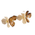 Brown And Ivory Petal Cluster Hook Earrings Jewelry Accessory view 5