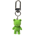 Green Flocked Frog Clip and Ball Chain Keychain Options view 5