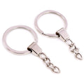Round Split Key Rings With Short Chains in Four Metal Tones view 3