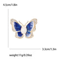 Enamel Butterfly Brooch With Crystal Edges in Four Colors view 4