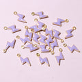 Tiny Enamel Lightning Bolt Metal Charms in Nine Colors view 12