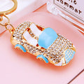 Jeweled Convertible Car Keychains in Five Colors with Braided Loops view 9