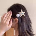 Starfish Shell Pearl Hair Clips Purple Blue Mint Green view 4