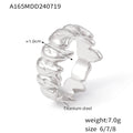 Irregular Flame Spike Band Ring Gold Steel Titanium Finish view 7
