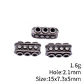 Four-Hole Rectangular Connector Spacer Beads in Four Styles view 5