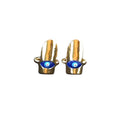 Gold Tone Blue Evil Eye Fingertip Nail Armor Ring Set view 5