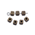 Antique Bronze Square Spacer Beads With Small Holes view 4