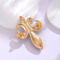 Blue Gold Tone Flower Geometric Enamel Two Designs Metal Brooch Pin view 3