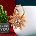 Mixed Small Crystal and Pearl Christmas Snowflake Keychains in Four Designs view 8