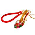 Jeweled High Heel Keychains With Multicolor Faceted Stones view 5