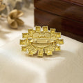 Red Eye Brooch With Pearls And Clear Crystal Frame view 4