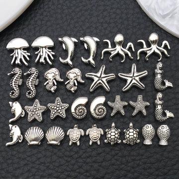 Antique Silver Spacer Bead Shell Beads with 18 Listed Options