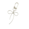 Gold and Silver Rope Bow Metal Clasp Keychain Design Set view 5