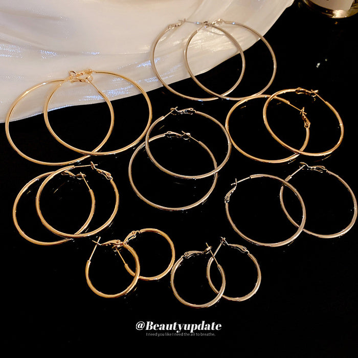 Geometric Hoop Earrings in Twenty Six Colors and Shapes