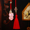 Jeweled Pixiu Car Hangers in Six Colors plus One Plain Red Fortune Tassel view 4