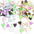 Enamel Shuttlecock Charms in Six Colors and Two Metal Tones view 4