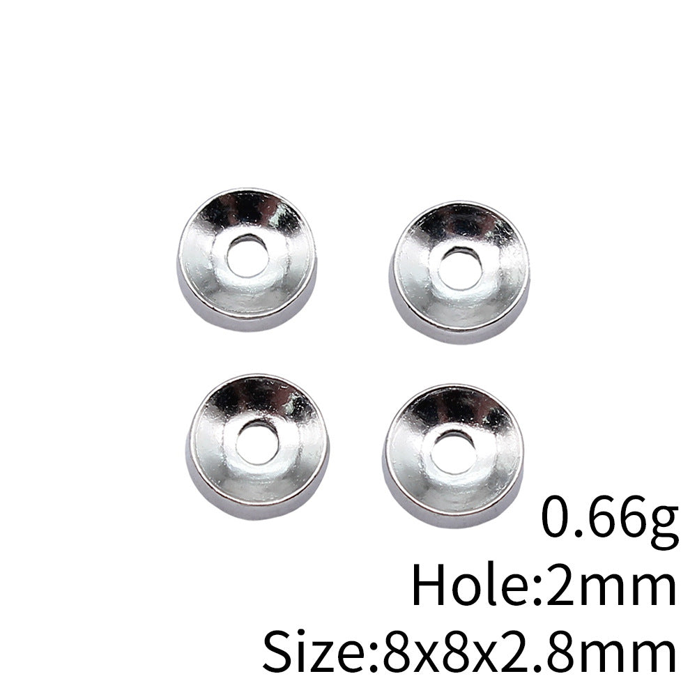 Multi Color Zinc Alloy Round Small Hole Spacer Beads for DIY Bracelet Jewelry Making