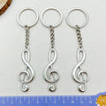 Guitar, Piano and Music Note Charm Keychains in 26 Pictured Variations for Bags and Keys view 4